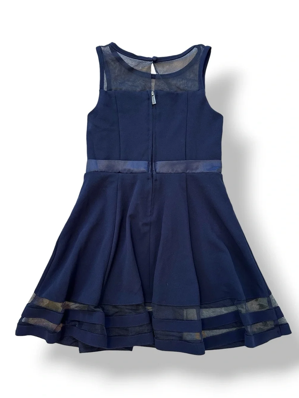Calvin Klein | Illusion Mesh Bow Front Dress (7)